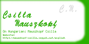 csilla mauszkopf business card